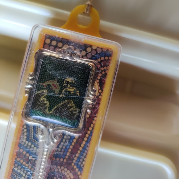 TOBWABBA Aboriginal Art Galaxy Silver Plated 90's  Australia-Souvenir Spoon Box - Picture 8 of 12